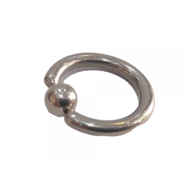 BD JEWELERY Piercing σκουλαρίκια κρίκος με μπίλια ασημι από χειρουργικό ατσάλι 316-L 2cm BD-1028