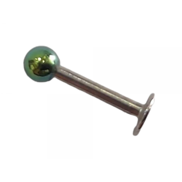 BD JEWELERY Piercing σώματος σκουλαρίκια χείλους μπίλια steel 316L πρασινη 0,5cm BD-1032