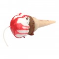 Χειροποιητη χιουμοριστικη Αστεια Πασχαλινή Λαμπάδα παγωτο χωνακι βανιλια σοκολατα lab-2031