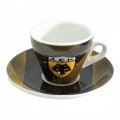 Σετ φλιτζανια espresso ΑΕΚ απο πορσελανη κιτρινο μαυρο 0728-AEK