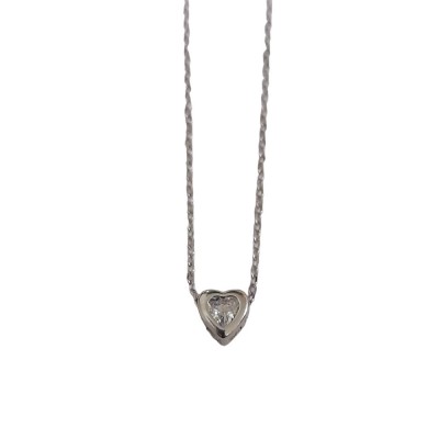 Γυναικειο ασημενιο κολιε 925 Prince silvero καρδια με ζιργκον 1a-kd284-1