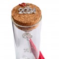 Γουρι 2024 γυαλινο με κρεμαστο μπρελοκ ασημενιο κλειδι και περλες 2024-1730