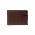 Δερμάτινο αντρικό πορτοφόλι με κουμπι Lavor 1-2115-Καφέ