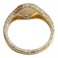Δαχτυλίδι Prince Silvero ασήμι 925 επιχρυσωμενο σφυρηλατο 3ZK-RG153-3