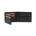 Δερμάτινο Ανδρικό Πορτοφόλι με μαλακο δερμα και RFID μαυρο Lavor 1-6027-black