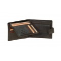 Δερμάτινο Ανδρικό Πορτοφόλι με μαλακο δερμα και RFID καφε Lavor 1-6028 brown