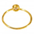 Δαχτυλίδι Ασημένιο 925 Prince silvero Χρυσό βερακι μονοπετρο με λευκο ζιργκον