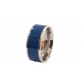 BD JEWELERY Δαχτυλιδι από ανοξειδωτο ατσαλι χρωμα μπλε HRK-2003