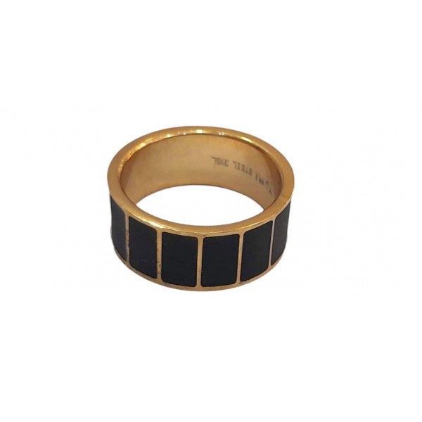 BD JEWELERY Δαχτυλιδι από ανοξειδωτο ατσαλι χρωμα χρυσο  HRK-2055