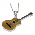 Κολιέ ONE Κλασσική κιθάρα σε κίτρινο χρυσό - ασημί χρώμα από ανοξείδωτο ατσάλι JK-SP1188