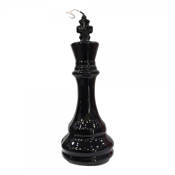Πασχαλινή Λαμπάδα χιουμοριστικη μεγαλο πιονι σκακι μαυρος Βασιλιας 26cm LM-9004-black