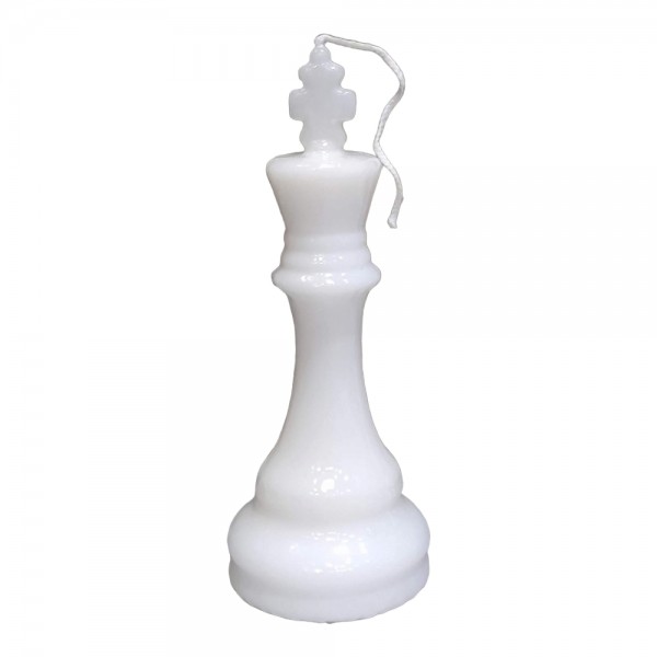 Πασχαλινή Λαμπάδα χιουμοριστικη μεγαλο πιονι σκακι Λευκος Βασιλιας 26cm LM-9004-white