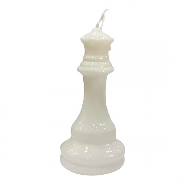 Πασχαλινή Λαμπάδα χιουμοριστικη μεγαλο πιονι σκακι λευκη Βασιλισσα 20cm LM-9005-white
