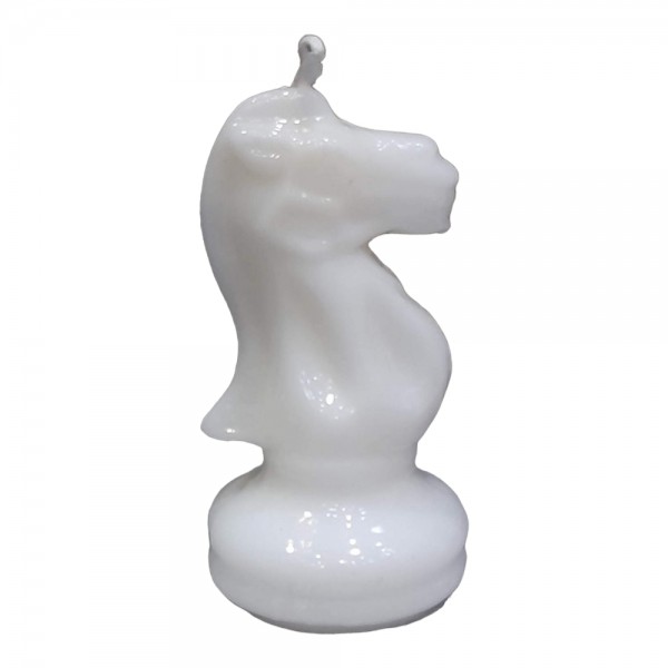Πασχαλινή Λαμπάδα χιουμοριστικη μεγαλο πιονι σκακι Λευκο αλογο 17cm LM-9034-white
