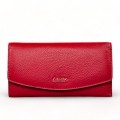 Δερμάτινο μεγαλο γυναικείο πορτοφόλι κοκκινο Lavor-1-6039-red