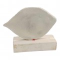 Γουρι 2024 χειροποιητο κεραμικο Ματι οβαλ Μπουλ κοκκινο λευκο με βαση 10x7cm RZ43-535